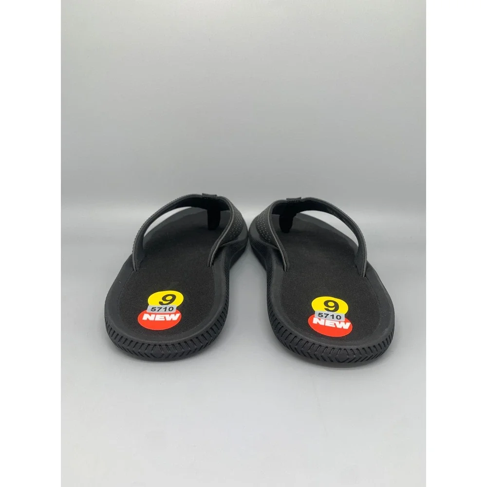 OluKai Ulele Black Sandals Flip Flops 10435-4040 Men's Sz 9 NEW!